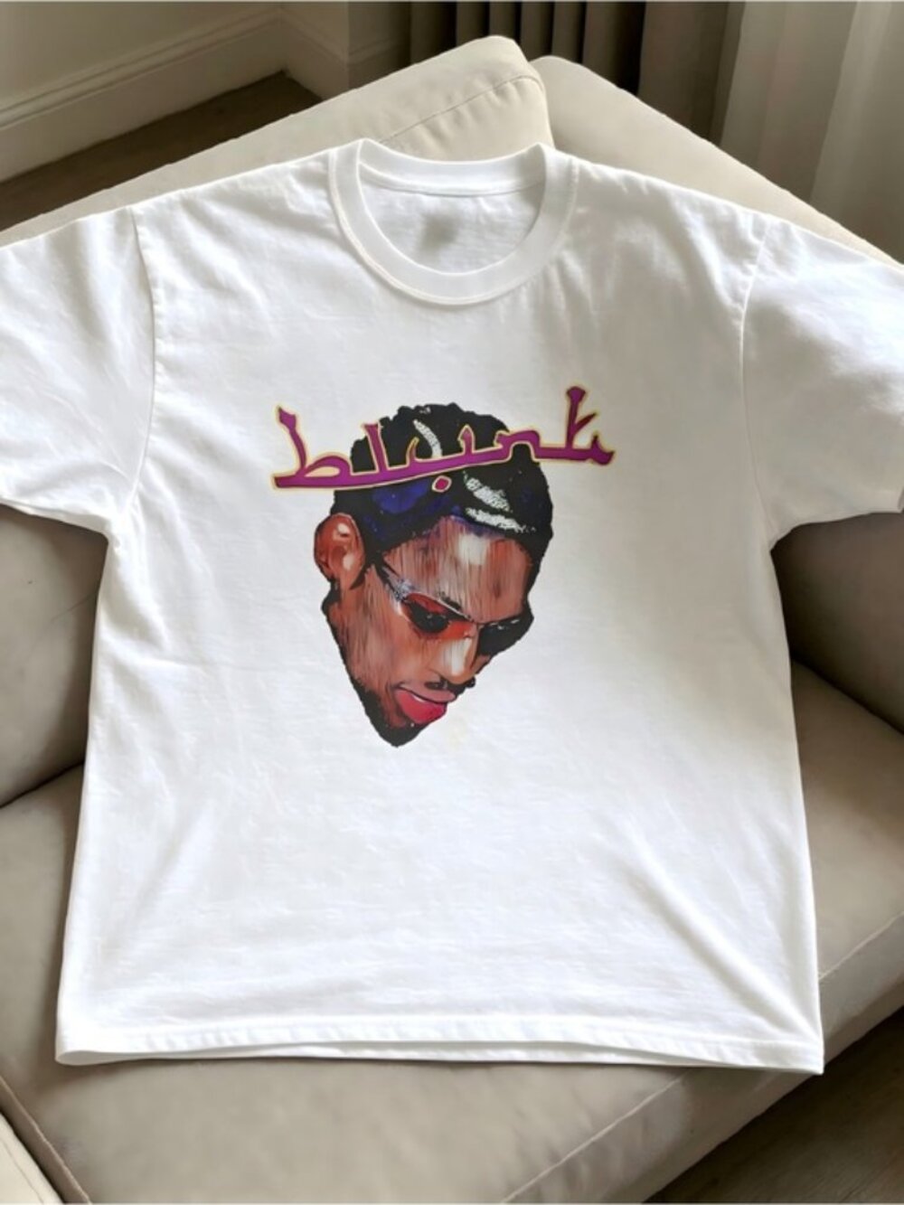 White Y2K Pop Portrait Graphic Women Men T-shirt unisex